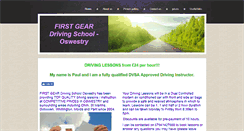 Desktop Screenshot of firstgeardriving-oswestry.co.uk