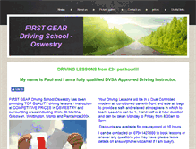 Tablet Screenshot of firstgeardriving-oswestry.co.uk